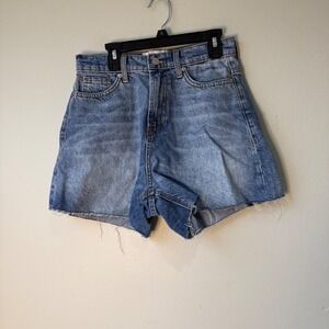 BDG Urban Outfitters A-Line Denim Shorts Raw‎ Hem Light Wash Womens Size 26